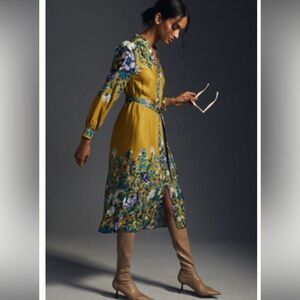 ANTHROPOLOGIE MIDI SHIRT DRESS